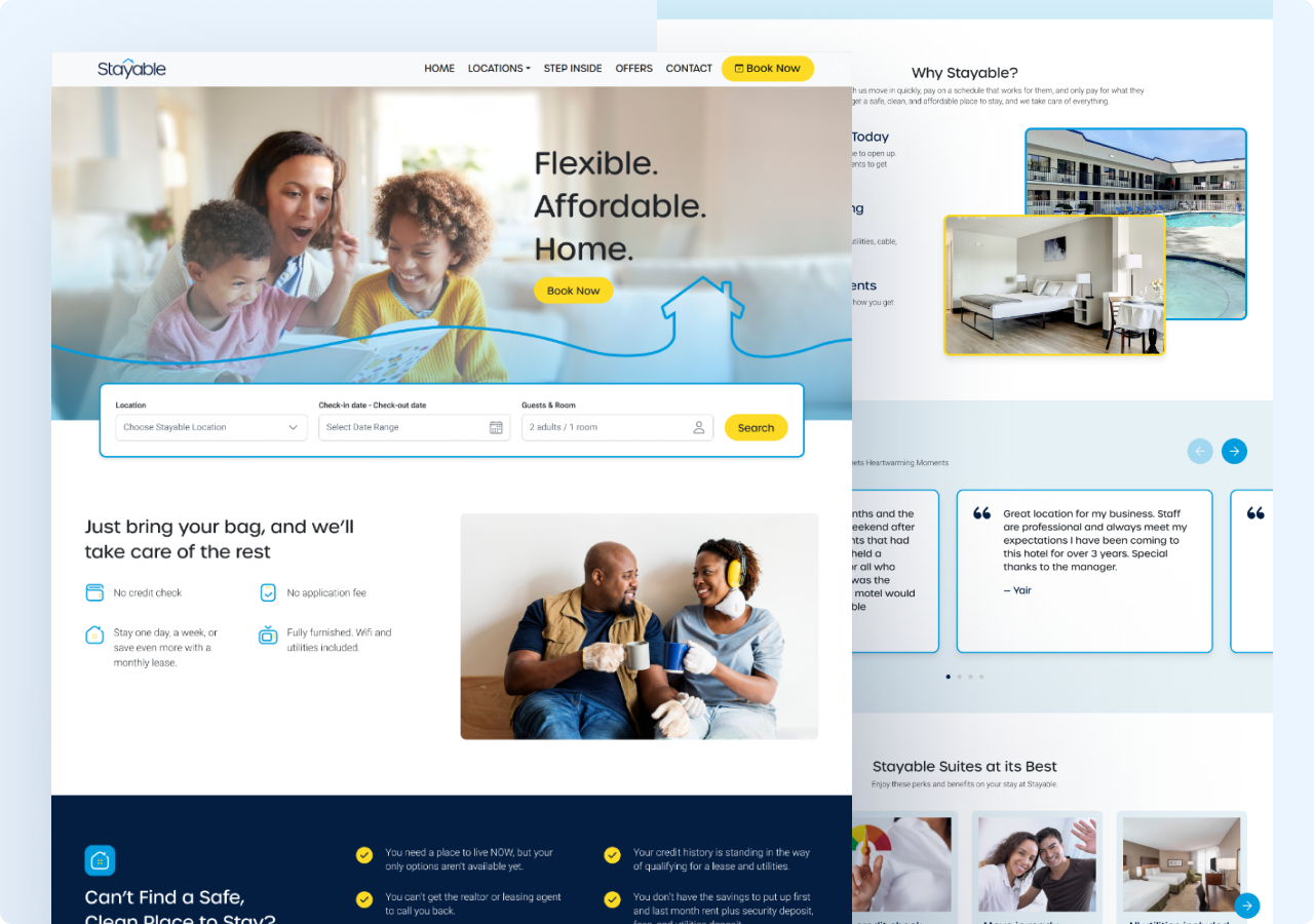 Stayable Homepage